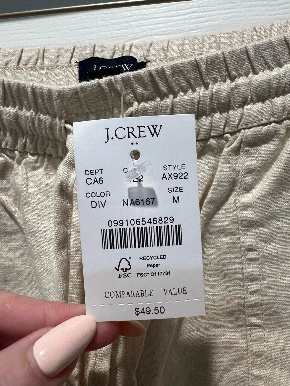 Women’s J Crew Linen Drawstring Shorts - NWT